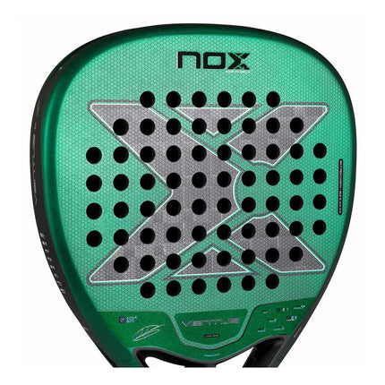 Détail du cœur et système anti-vibrations de la raquette Nox