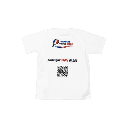 Tee-shirt Premium Padel Shop blanc, vue de dos