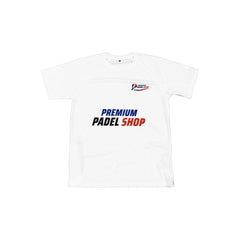 Tee-shirt Premium Padel Shop blanc, vue de face