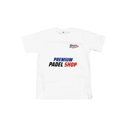 Tee-shirt Premium Padel Shop blanc, vue de face