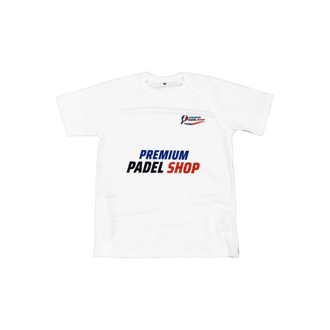 Tee-shirt Premium Padel Shop blanc, vue de face